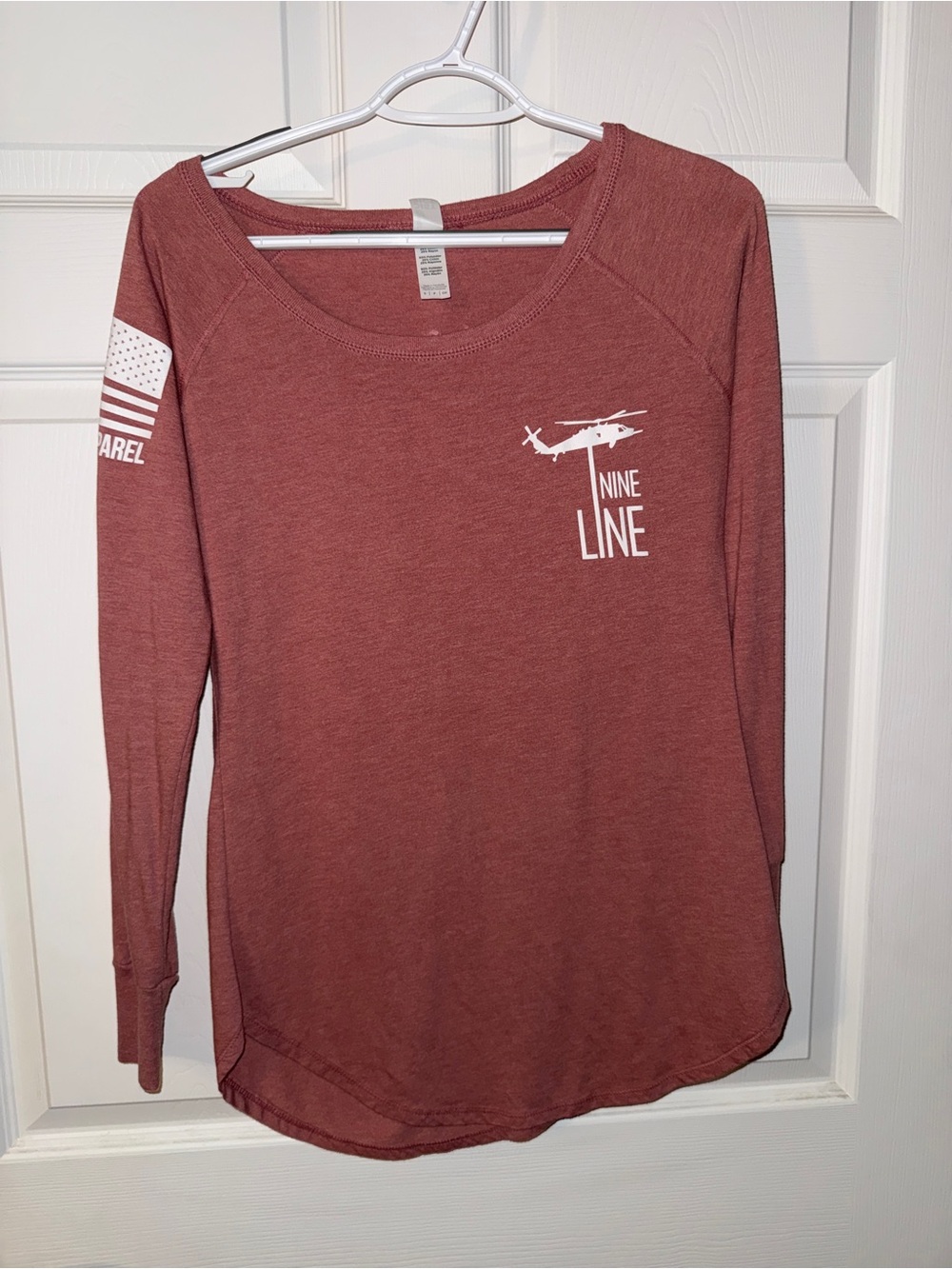 Nine Line Women's Long Sleeve Tee in Mauve